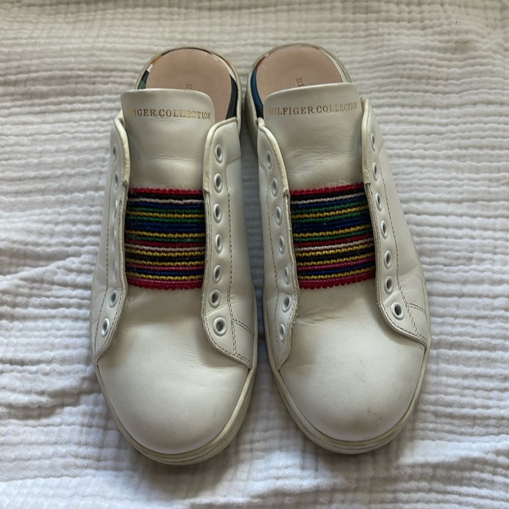 Tommy Hilfiger Open Back Eyelet Details City Sneakers - white/rainbow